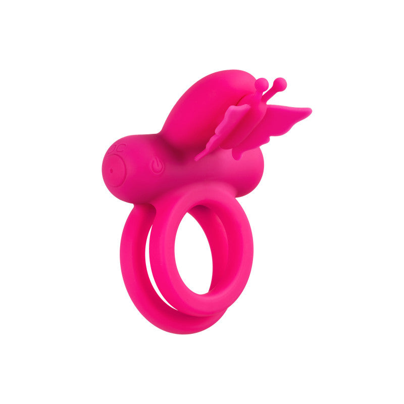 Anillo Vibrador Doble Mariposa Para El Pene