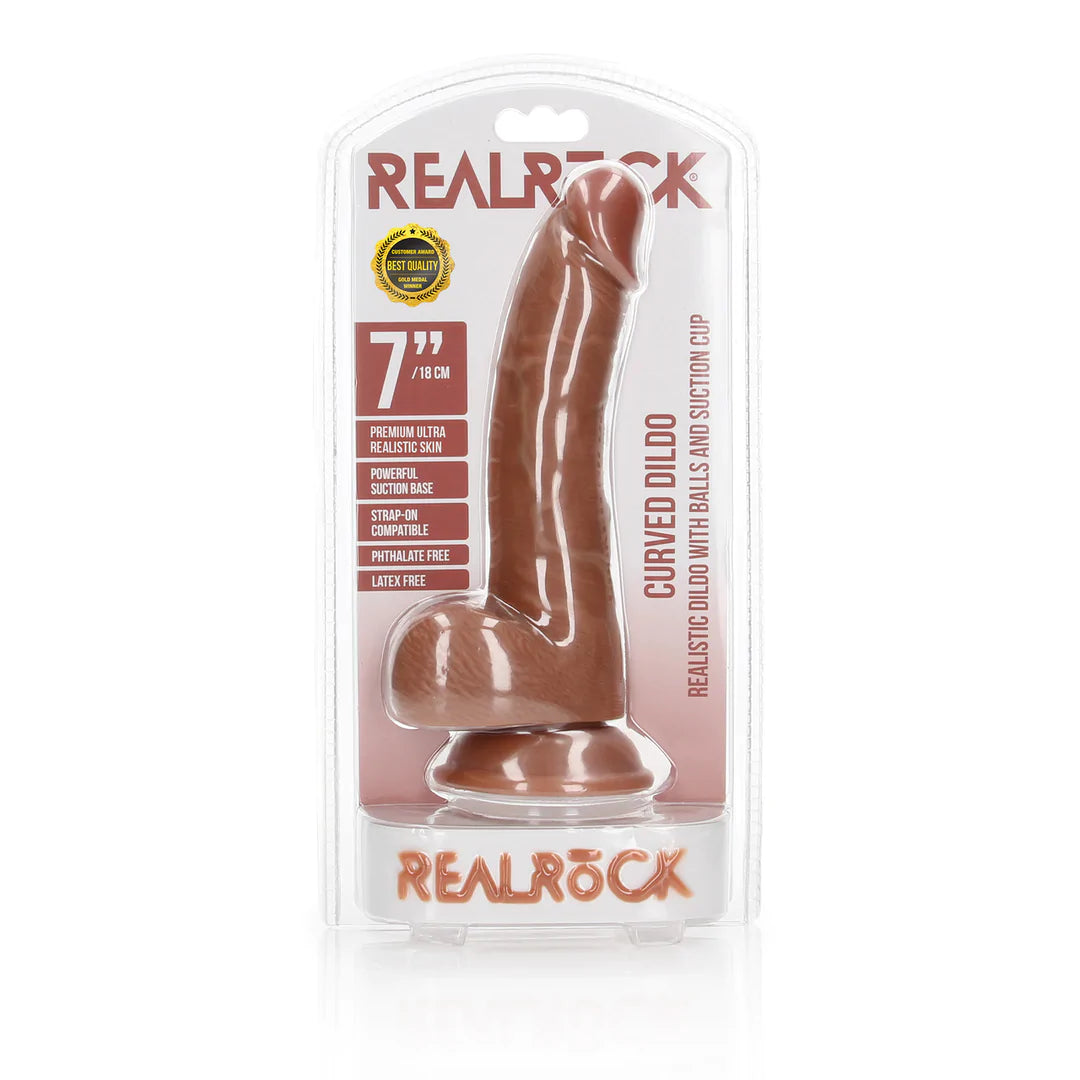 Dildo Realistico Curvo Real Rock Clear