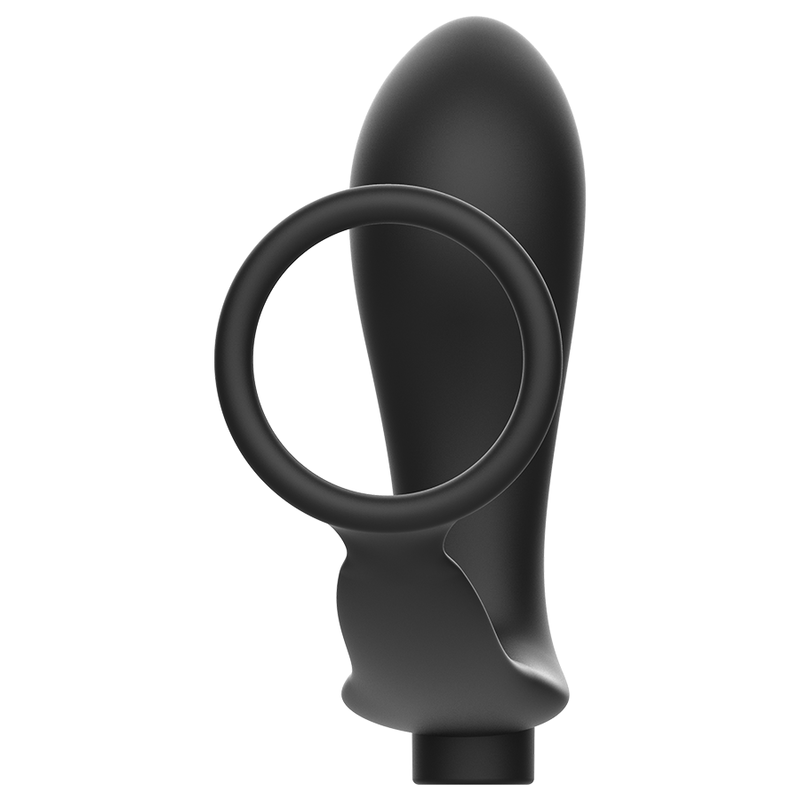 Plug Anale Vibrante con Anello Fallico Black Addicted