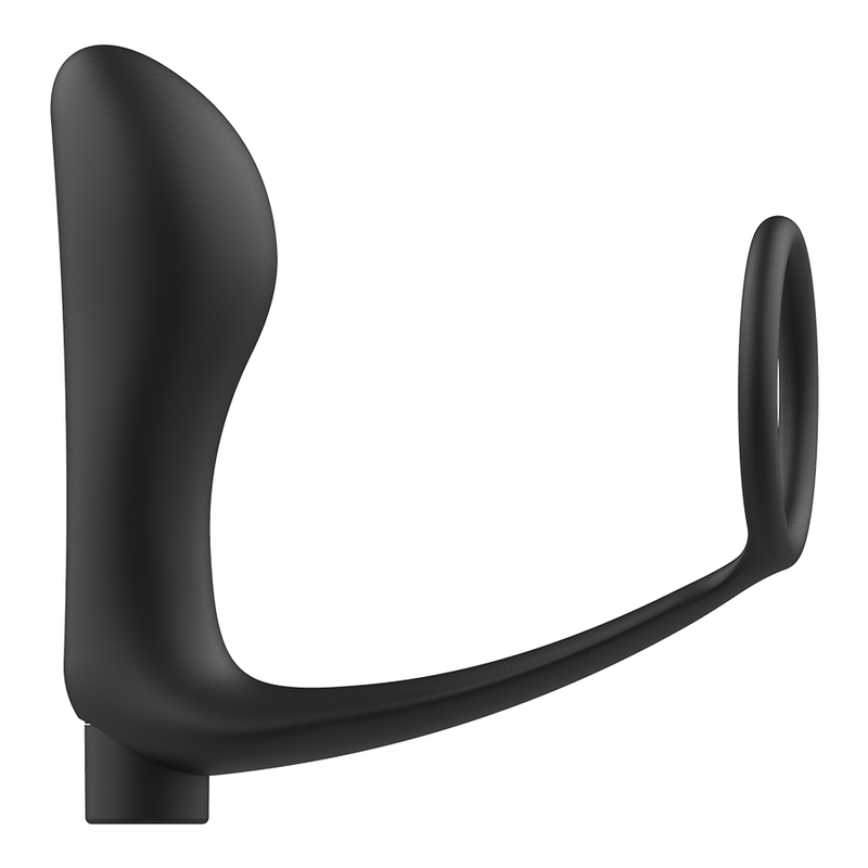 Plug Anale Vibrante con Anello Fallico Black Addicted