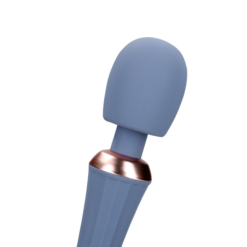 Vibromasseur Nova bleu avec poignée de baguette