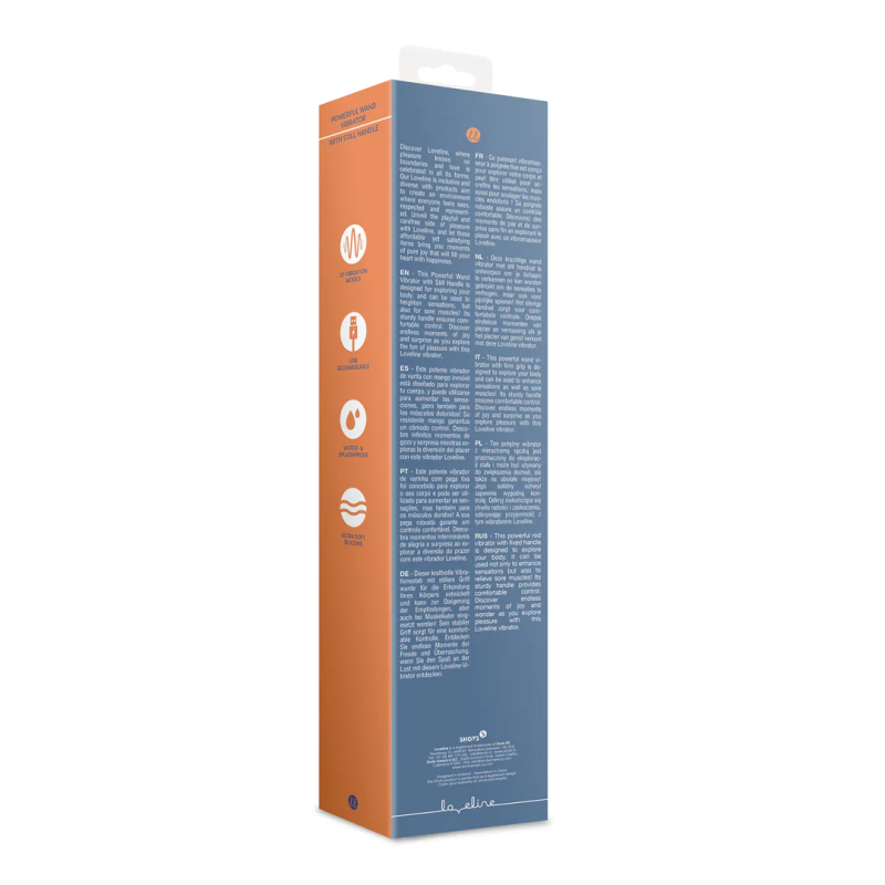 Vibromasseur Nova bleu avec poignée de baguette
