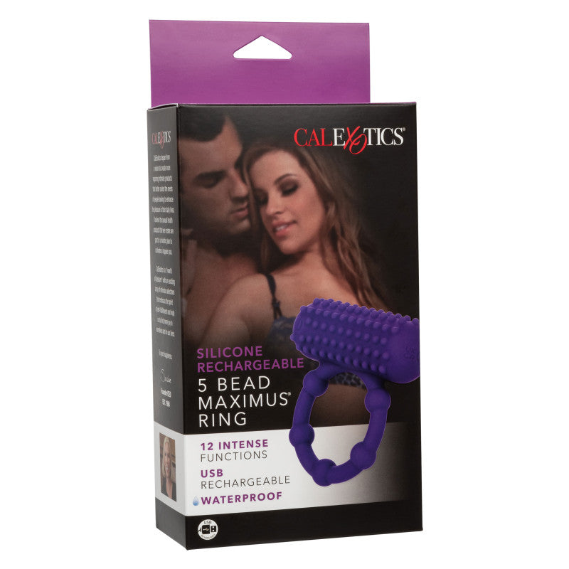 Anillo Fálico Vibrador 5 Cuentas