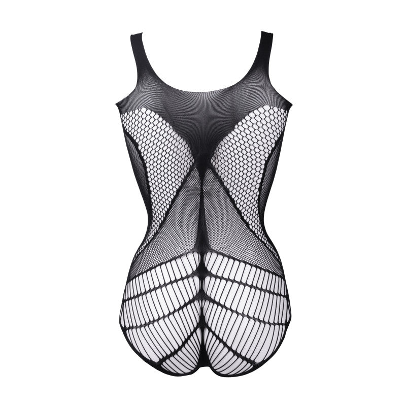 Body sexy en filet contrastant