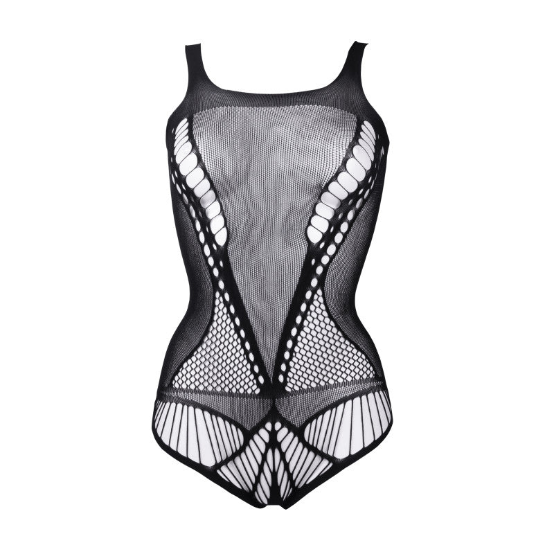 Body sexy en filet contrastant
