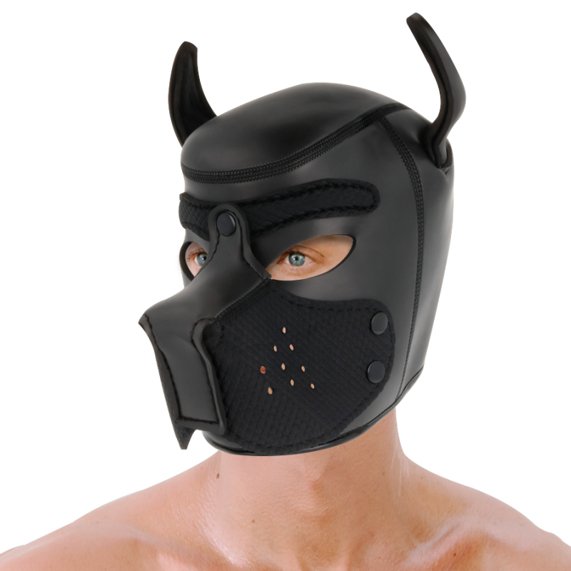 Capucha para cachorros de neopreno negro