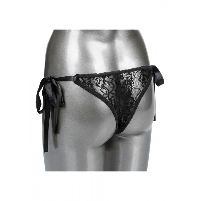 Conjunto de tanga de encaje con control remoto
