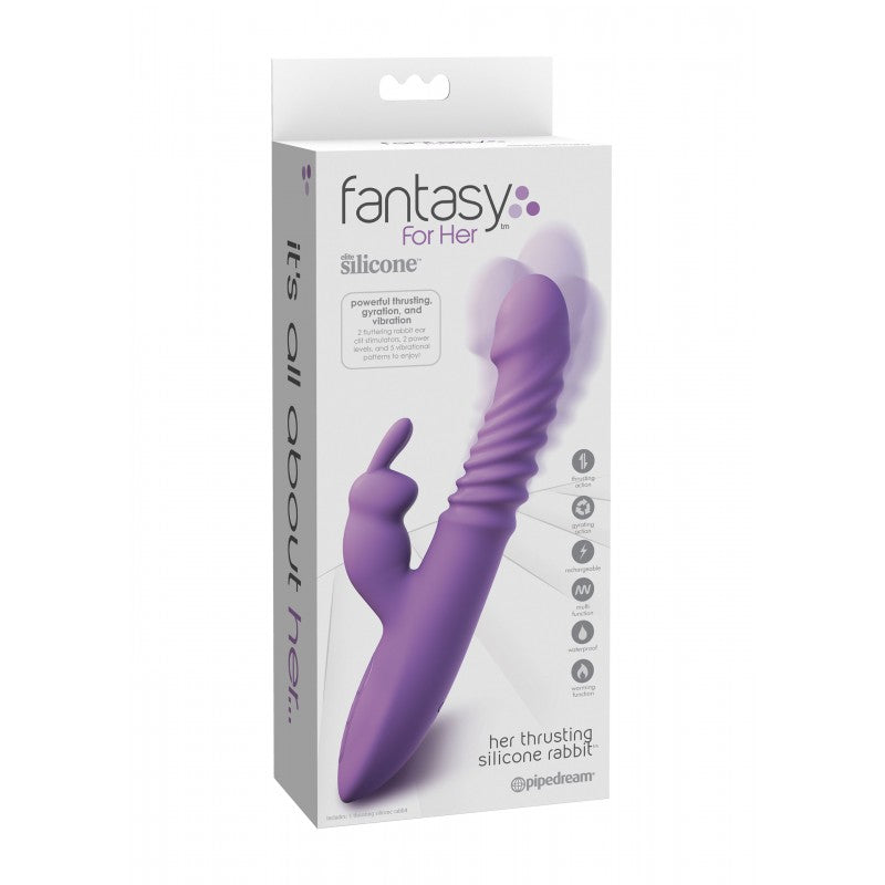 Vibrador de empuje de conejo