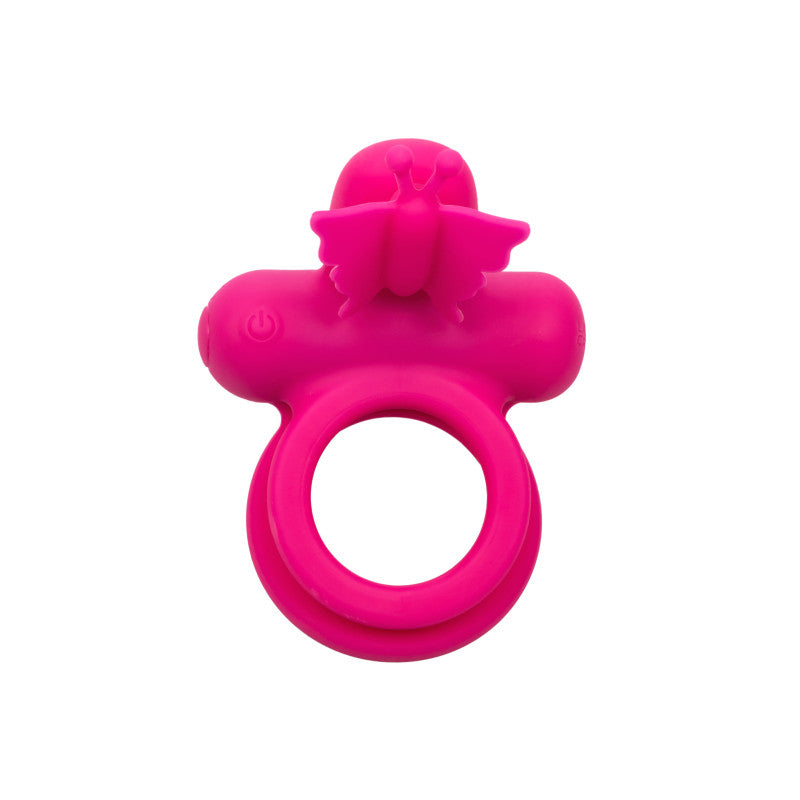 Anillo Vibrador Doble Mariposa Para El Pene