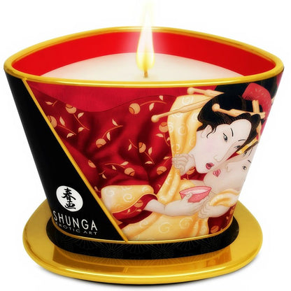 Candela da Massaggio Shunga fragola e champagne