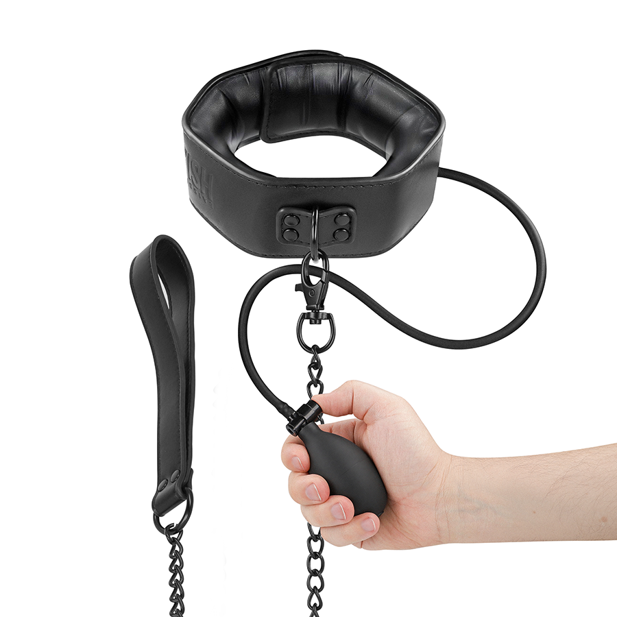 Collare con Guinzaglio Gonfiabile Fetish