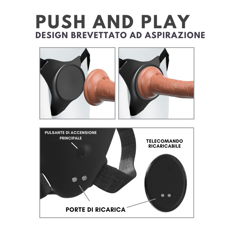 Imbracatura per Strap On con Plug Vibrante Body Pro