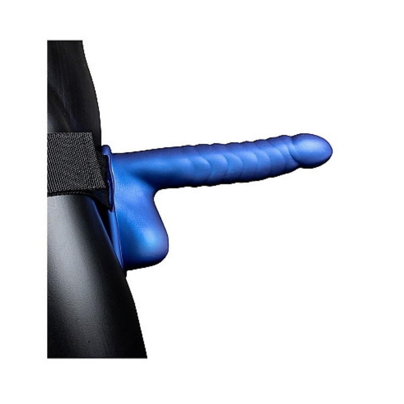 Strap On Dildo Metallic Blu