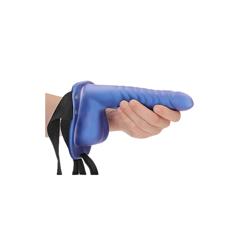 Strap On Dildo Metallic Blu