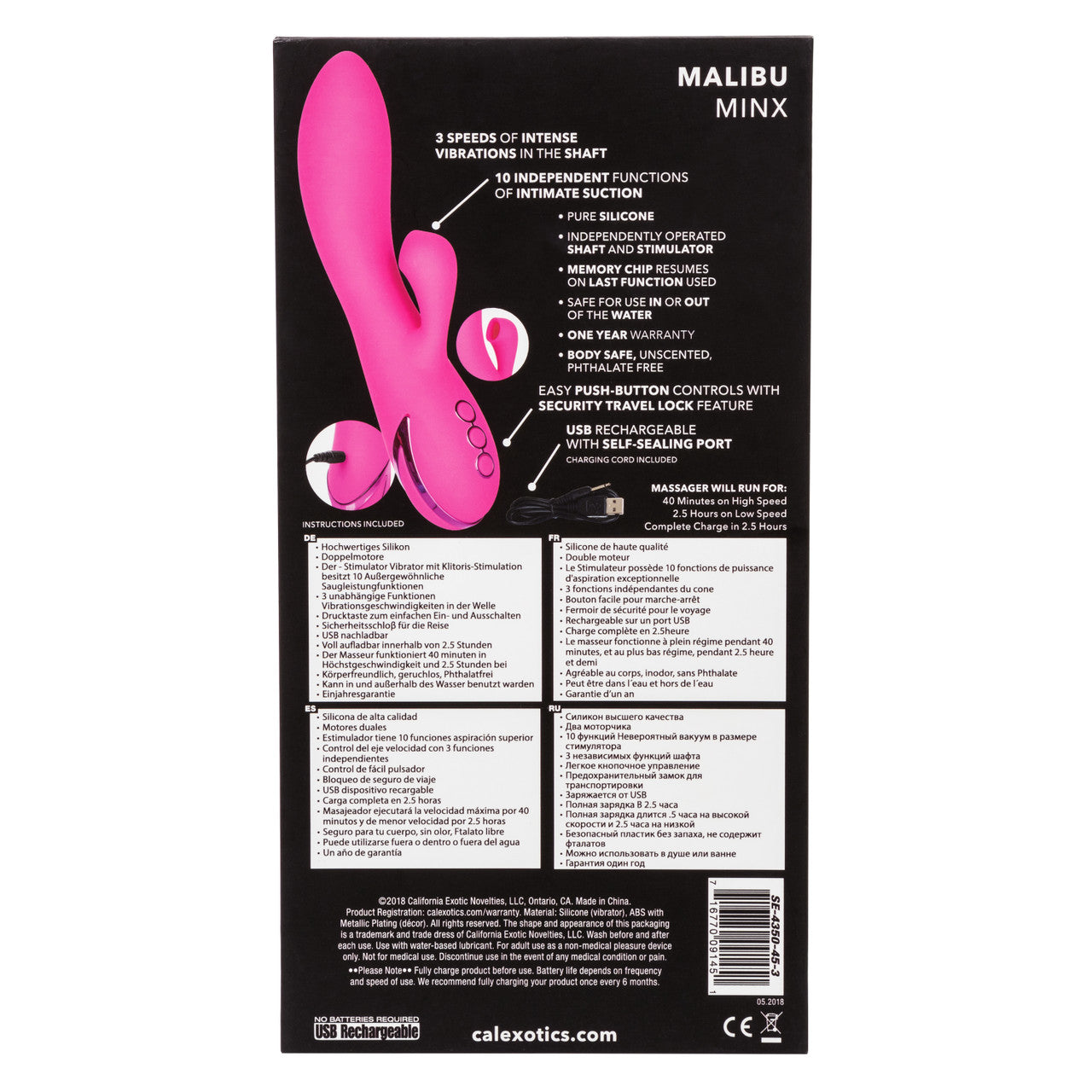 Vibromasseur lapin Malibu Minx