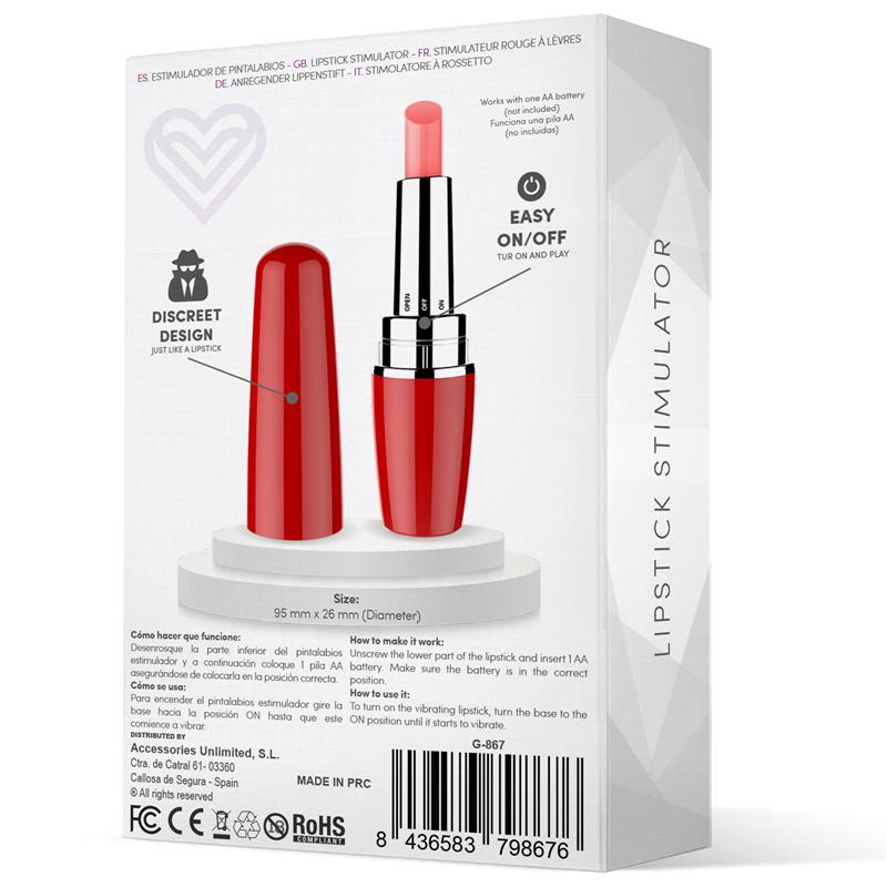 Vibromasseur rouge à lèvres Viblips