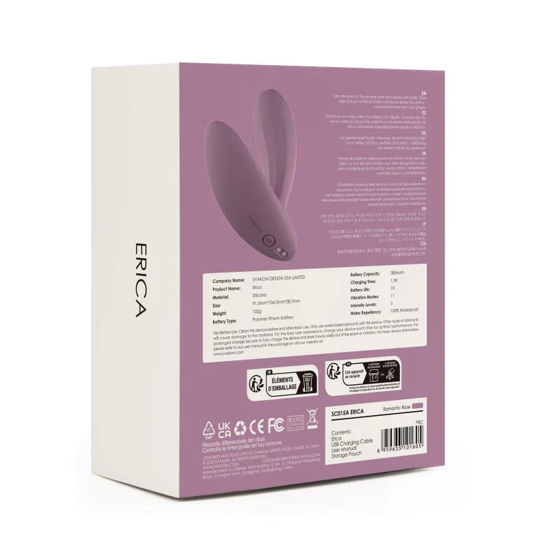 Vibrador con control remoto Erica