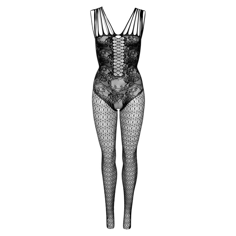 Barboteuse érotique hexagonale et dentelle 